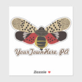 Gevlekte lantaarnvlieg Bug Gepersonaliseerd Souven Sticker (Vel)