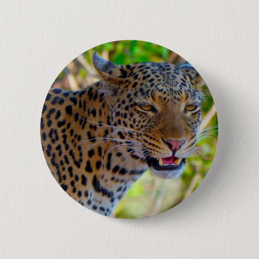 Gevlekte Luipaard Ronde Button 5,7 Cm (Voorkant)