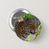 Gevlekte Luipaard Ronde Button 5,7 Cm (Voorkant /achterkant)