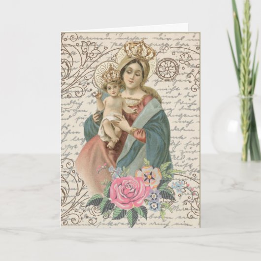 gevlekte Maagd Mary Jesus Moederdag Kaart (Voorkant)