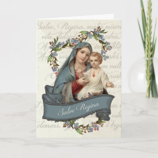gevlekte Maagd Mary Jesus Moederdag Kaart (Voorkant)