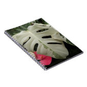 Gevlekte Monstera Blad Bloem Notitieboek (Rechterzijde)