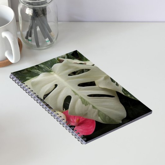 Gevlekte Monstera Blad Bloem Notitieboek
