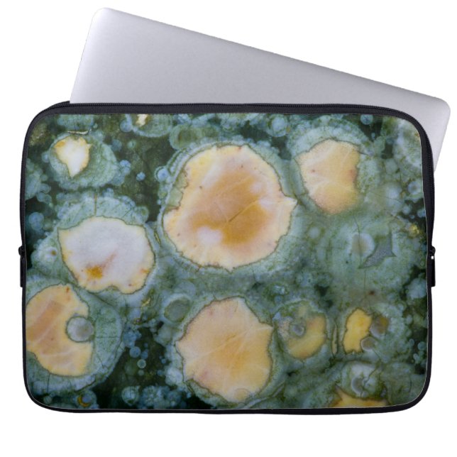 Gevlekte Oceaan Jasper Laptop Sleeve (Voorkant)
