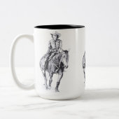 Gevlekte ochtend tweekleurige koffiemok (Links)