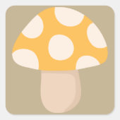 Gevlekte paddenstoel vierkante sticker (Voorkant)