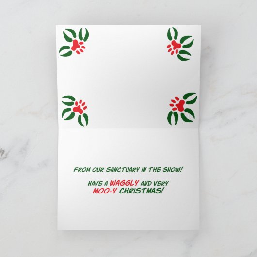 Gevlekte Pals Feestdagen Kaart (Binnen)