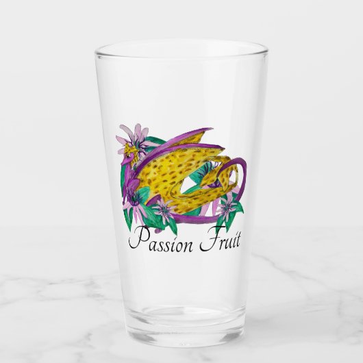 Gevlekte passievrucht draak glas (Voorkant)
