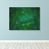 Gevlekte raenvirusdeeltjes 1 canvas afdruk (Insitu (Houten vloer))