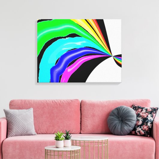 Gevlekte regenboog canvas afdruk (Insitu (Woonkamer))