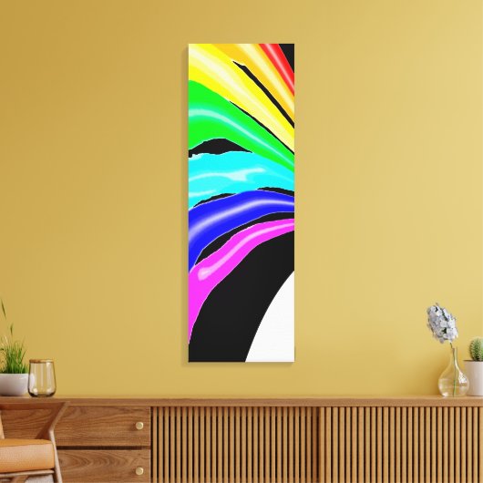 Gevlekte regenboog canvas afdruk (Insitu (Woonkamer))