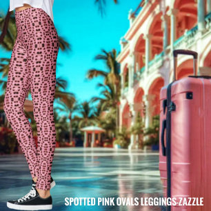 Gevlekte Roze Ovaal Leggings