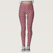 Gevlekte Roze Ovaal Leggings (Voorkant)