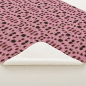 gevlekte roze ovaal sherpa deken (3/4)