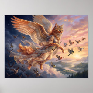 Gevlekte Sinaasappel Tabby Kat Grappige Dieren K Poster