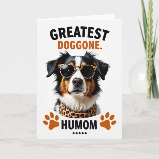Gevlekte stijlvolle hond kaart (Voorkant)