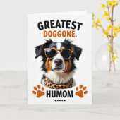 Gevlekte stijlvolle hond kaart (Gele Bloem)