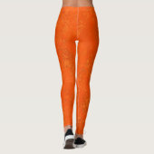 Gevlekte tangerine textuur leggings (Achterkant)