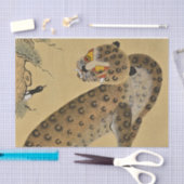 Gevlekte tijger Minhwa met ekster Tissuepapier (Craft)