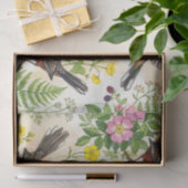 Gevlekte Towhee Wildbloem Aquarel Tissuepapier (Geschenk)