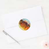 Gevlekte uil ronde sticker (Envelop)