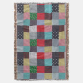 gevlekte vierkanten van kleurrijk  patchwork deken (Voorkant Verticaal)