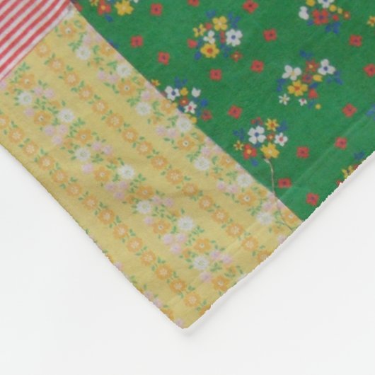 gevlekte vierkanten van kleurrijk  patchwork fleece deken (Hoek)