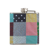 gevlekte vierkanten van kleurrijk  patchwork heupfles (Achterkant)