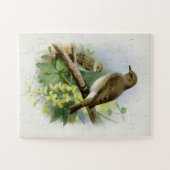 Gevlekte vliegenvangers, kunstillustratie legpuzzel (Horizontaal)