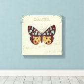  gevlekte vlinder canvas afdruk (Insitu (Houten vloer))