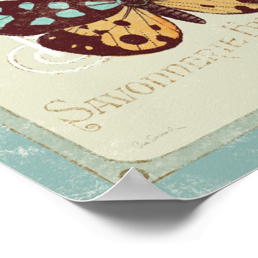  gevlekte vlinder poster (Hoek)