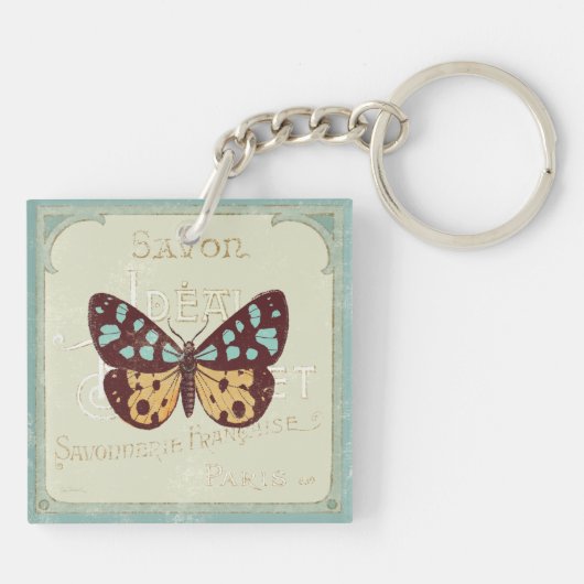 gevlekte vlinder sleutelhanger (Achterkant)