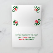 gevlekte vrienden feestdagen kaart (Binnen)