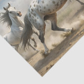 Gevlekte Wilde Paarden Kunst Decoupage Tissuepapier (Detail)