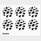 Gevlekte zwarte Koe Stickers (Vel)