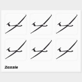 Gevlekte zweefsticker vierkante sticker (Vel)