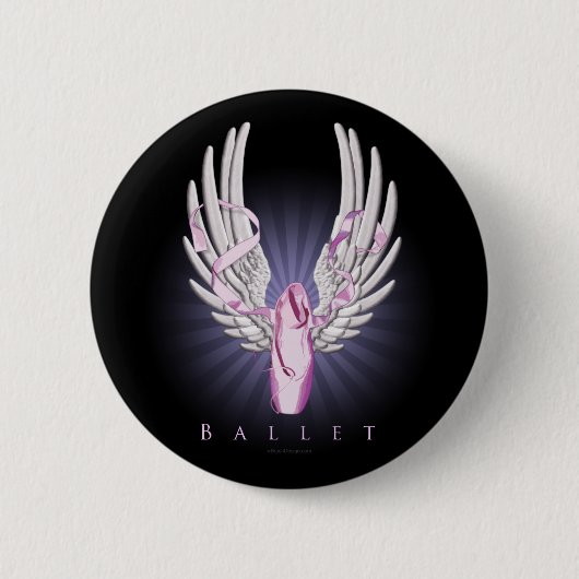 Gevleugeld Ballet (Dans) Ronde Button 5,7 Cm (Voorkant)