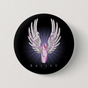 Gevleugeld Ballet (Dans) Ronde Button 5,7 Cm