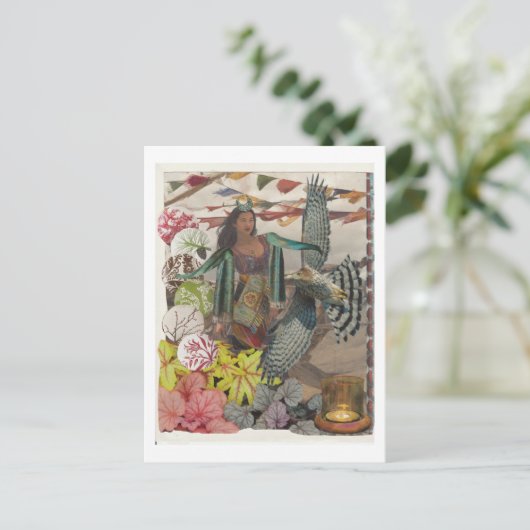 gevleugeld briefkaart (Staand voorkant)