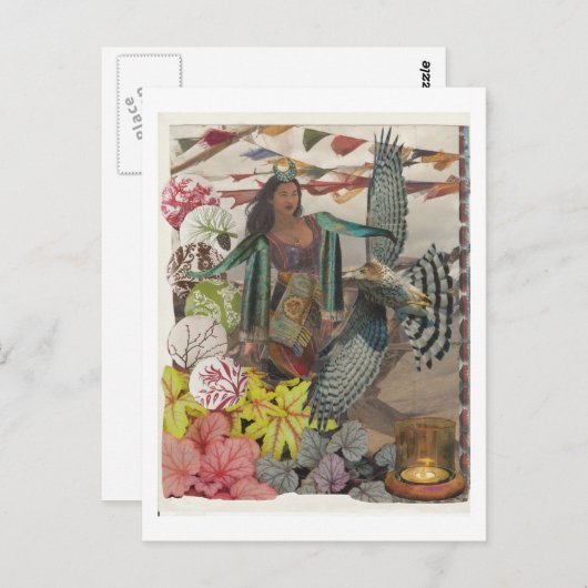 gevleugeld briefkaart (Voorkant / Achterkant)