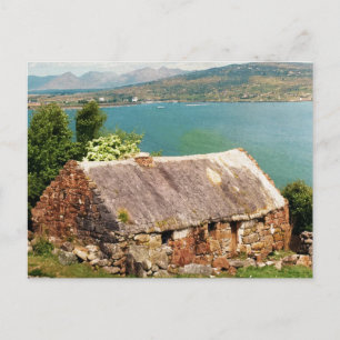 Gevleugeld Cottage Connemara Galway, Ierse landsch Briefkaart