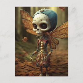 Gevleugeld Fairy Skelet Briefkaart