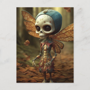 Gevleugeld Fairy Skelet Briefkaart