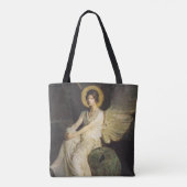 Gevleugeld figuur gezeten op een rots van Abbott T Tote Bag (Achterkant)