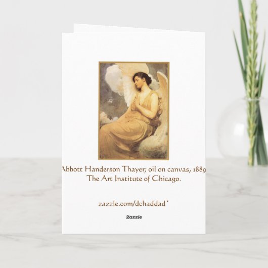 Gevleugeld figuur - Kerstmis Feestdagen Kaart (Achterkant)