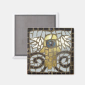 Gevleugeld Hamsa Goud met Blauw Oog Magneet (Voorkant / Achterkant)