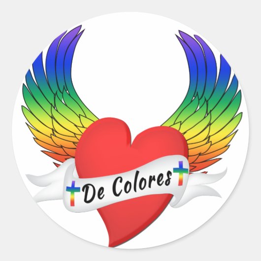 Gevleugeld hart DeColores Palanca Sticker (Voorkant)