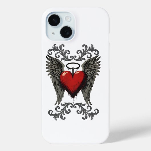 Gevleugeld Hart met Halo – Gothic Angel Love Desig Case-Mate iPhone Case (Achterkant)