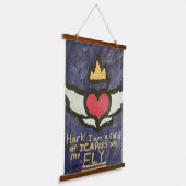 Gevleugeld hart muur kunst hangend wandkleed (Gebogen)