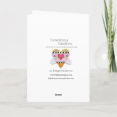 Gevleugeld hart (rood) Wenskaart Feestdagen Kaart (Achterkant)